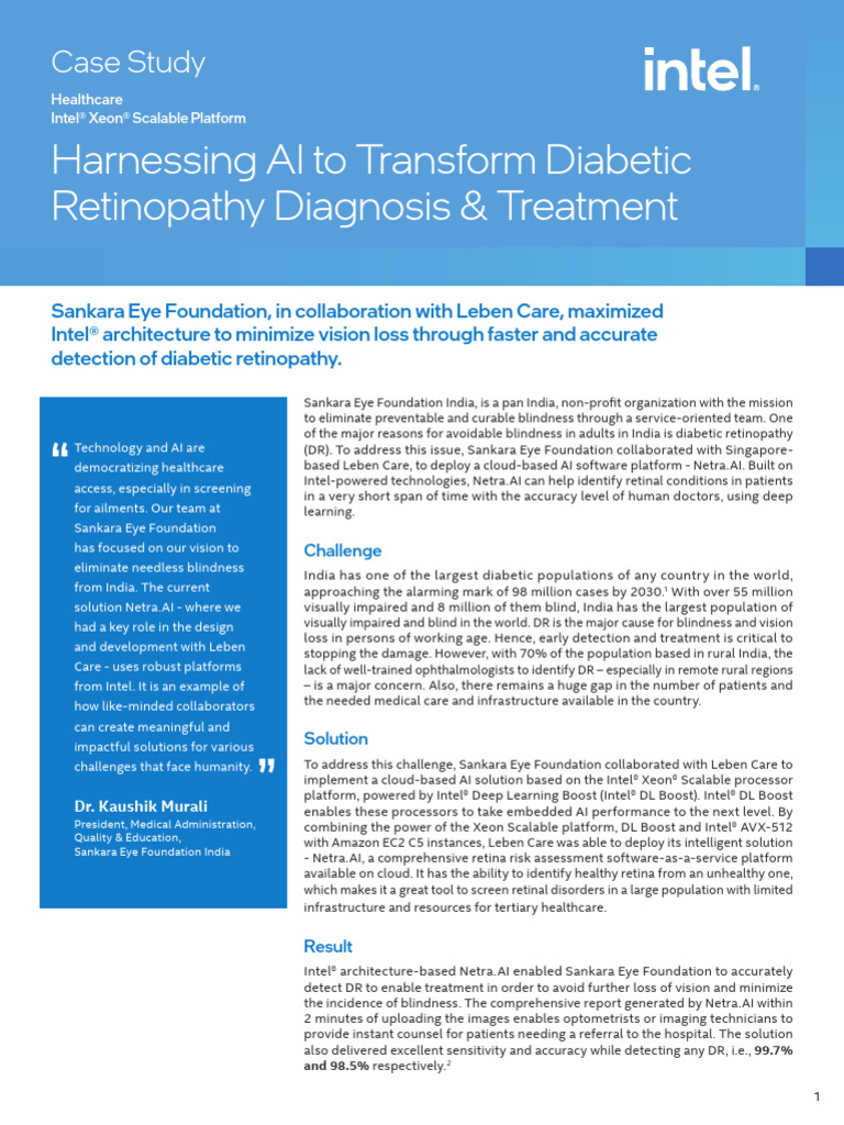 AI Solutions for Diabetic Retinopathy Detection | PDF | Visual ...