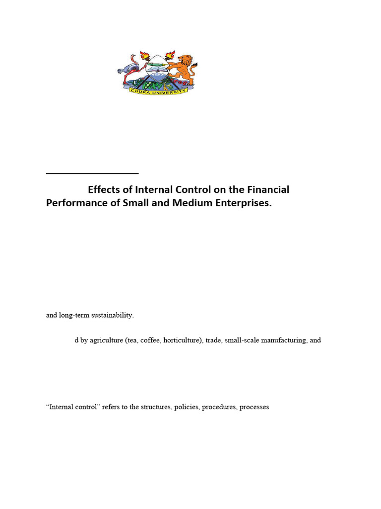 Internal Control Impact on SME Performance | PDF | Internal Control ...