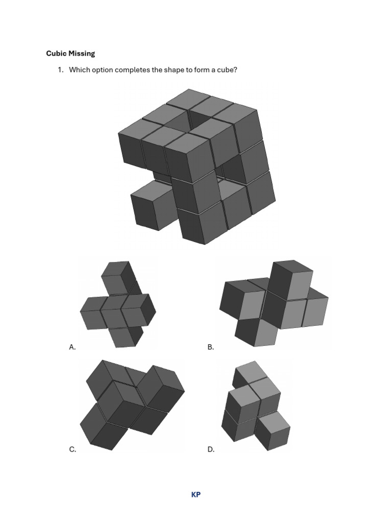 Cube Completion and Memory Exercises | PDF | Aviation | Transport