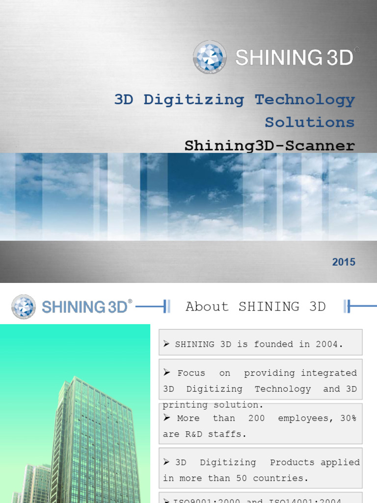 2015 3D Scanner Proposal SHINING3D | PDF | Imaging