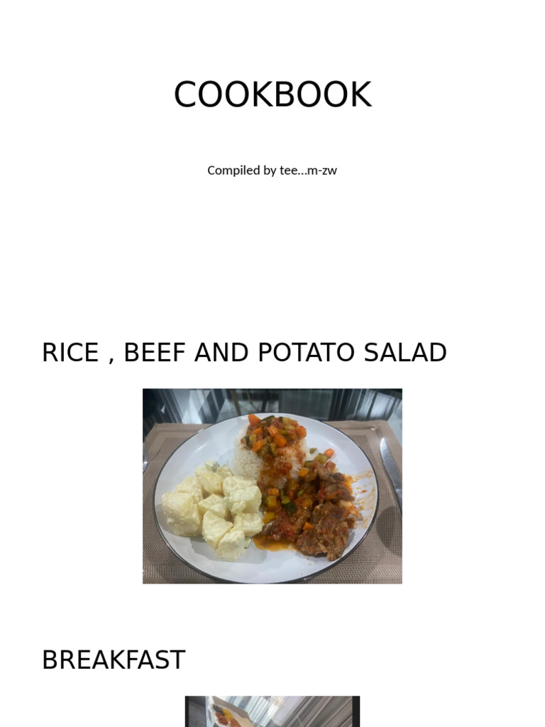 Cookbook | PDF