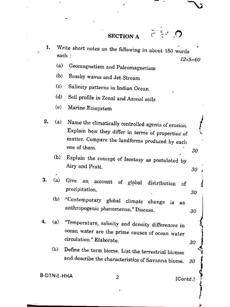 2011 Geo Paper 1 | PDF