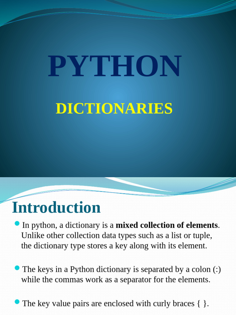 Python Dictionaries (1) | PDF