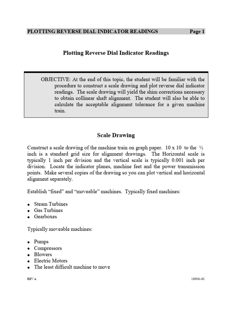 Reverse Dial Indicator Plotting Guide | PDF | Manufactured Goods ...