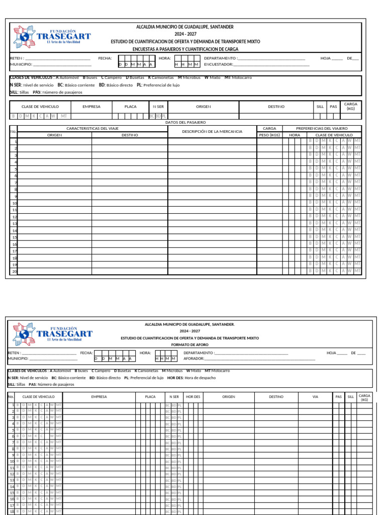 Formatos Oforos y Encuentas - Municipio de Guadalupe, Santander | PDF ...