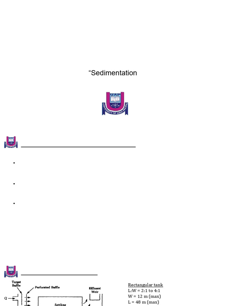 CE 331 Lecture 6 Sedimentation TANK Design LEC6 Aaa | PDF | Water ...