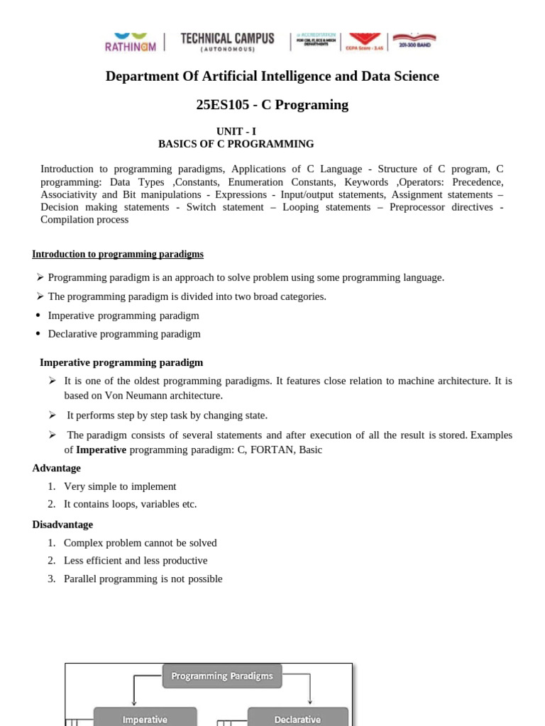 UNIT_1 NOTES | PDF | Object Oriented Programming | Programming Paradigms