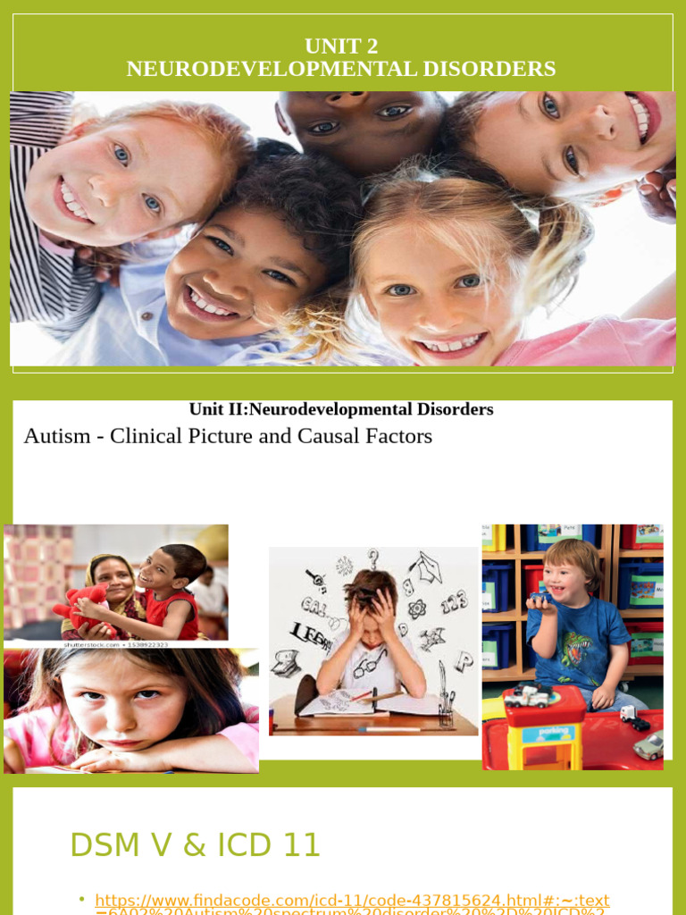 UNIT - 2 Autism (2) | PDF | Autism | Pervasive Developmental Disorders
