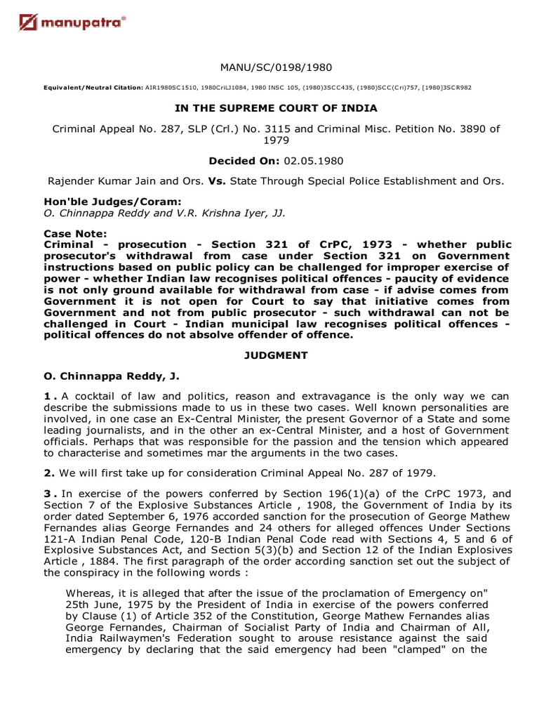 Supreme Court Ruling on Prosecutor Withdrawal | PDF | Prosecutor ...