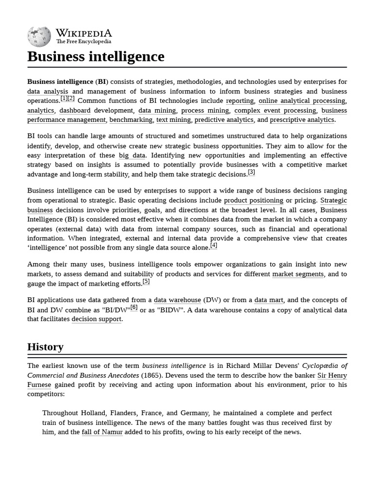Business Intelligence: Strategies & Tools | PDF | Business Intelligence ...