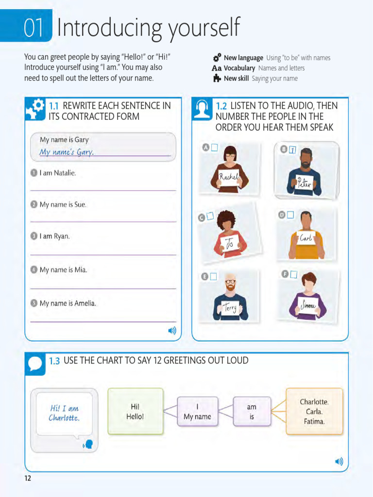 Introducing Yourself in English | PDF