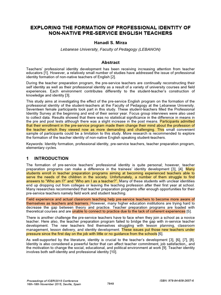 Non-Native English Teachers' Identity Formation | PDF | Teachers ...