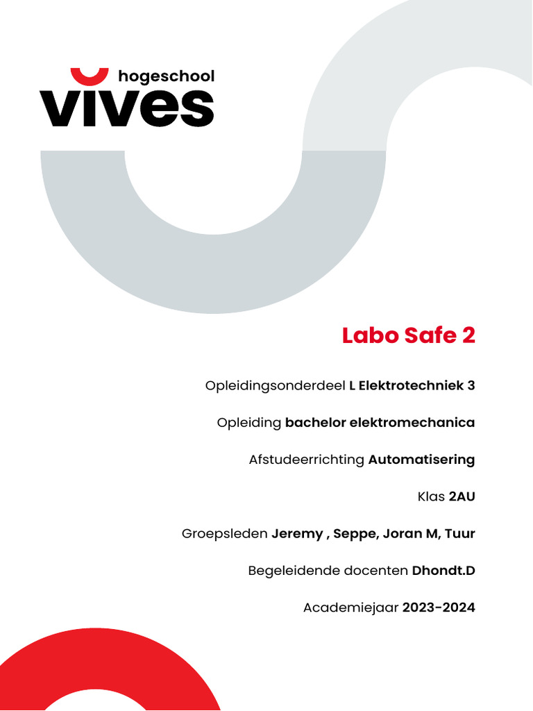 L Elektrotechniek Safe2 Verslag | PDF