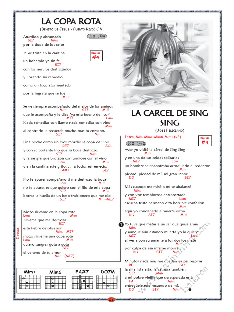 Letras de Boleros y Canciones Tristes | PDF