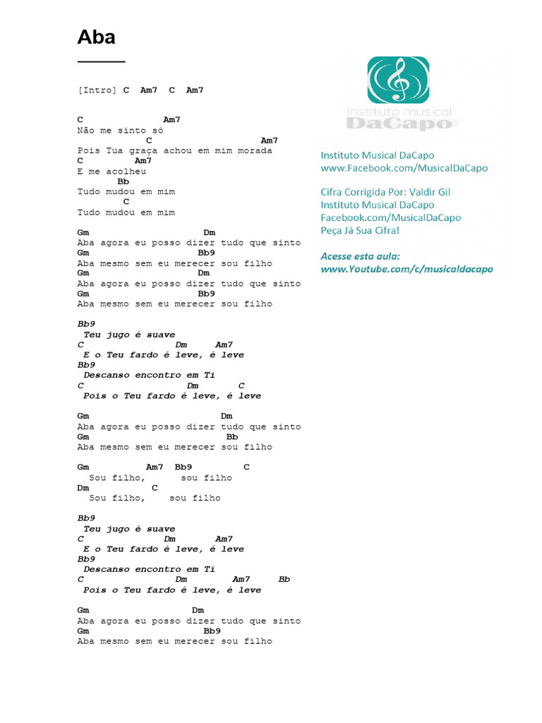 Letra da Música 