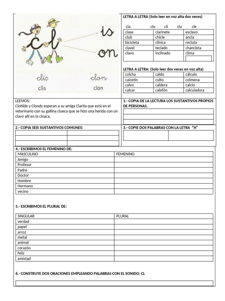 Actividades de Lectura y Escritura Infantil | PDF
