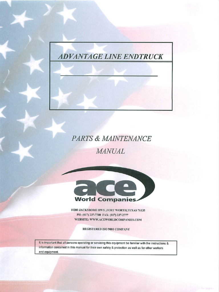 Advantage Line Endtruck Manual | PDF | Engineering Tolerance | Screw