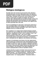 Sono - Relógio Biológico - Biologia Evolutiva - Medicina Preventiva