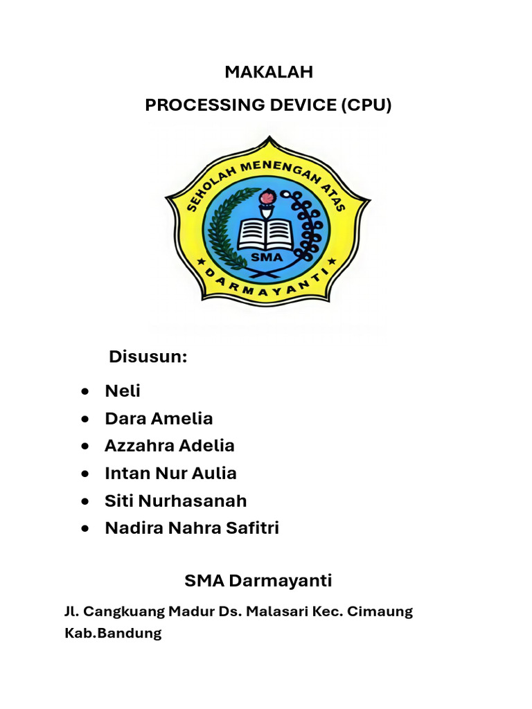 Peran dan Jenis CPU dalam Komputer | PDF
