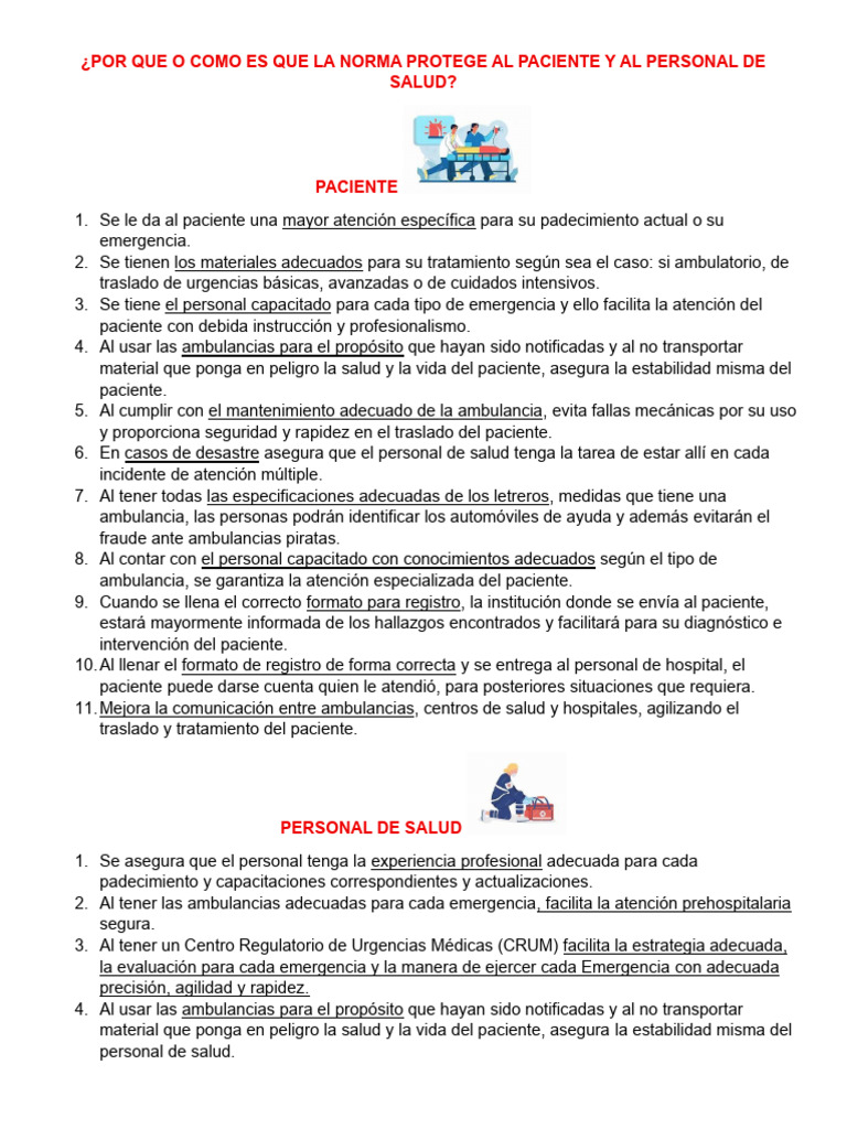 Como Es Que La Norma Protege Al Paciente y Al Personal de Salud | PDF ...