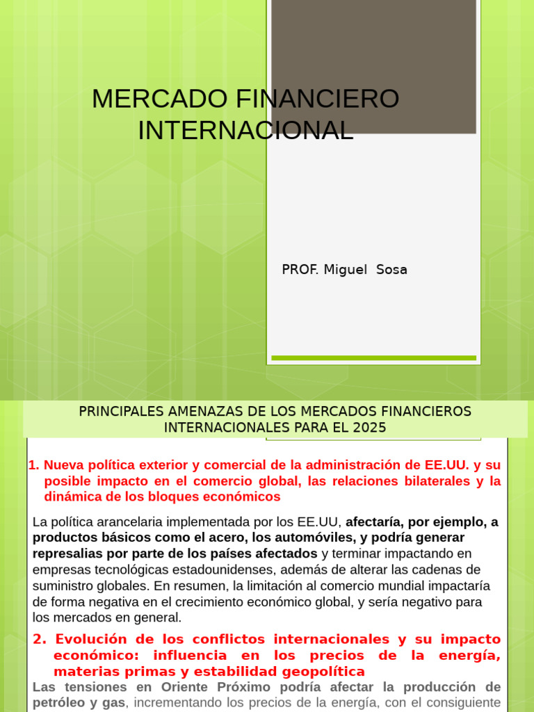 Mercado Financiero Internacional | PDF | Tasas de interés | Banco ...