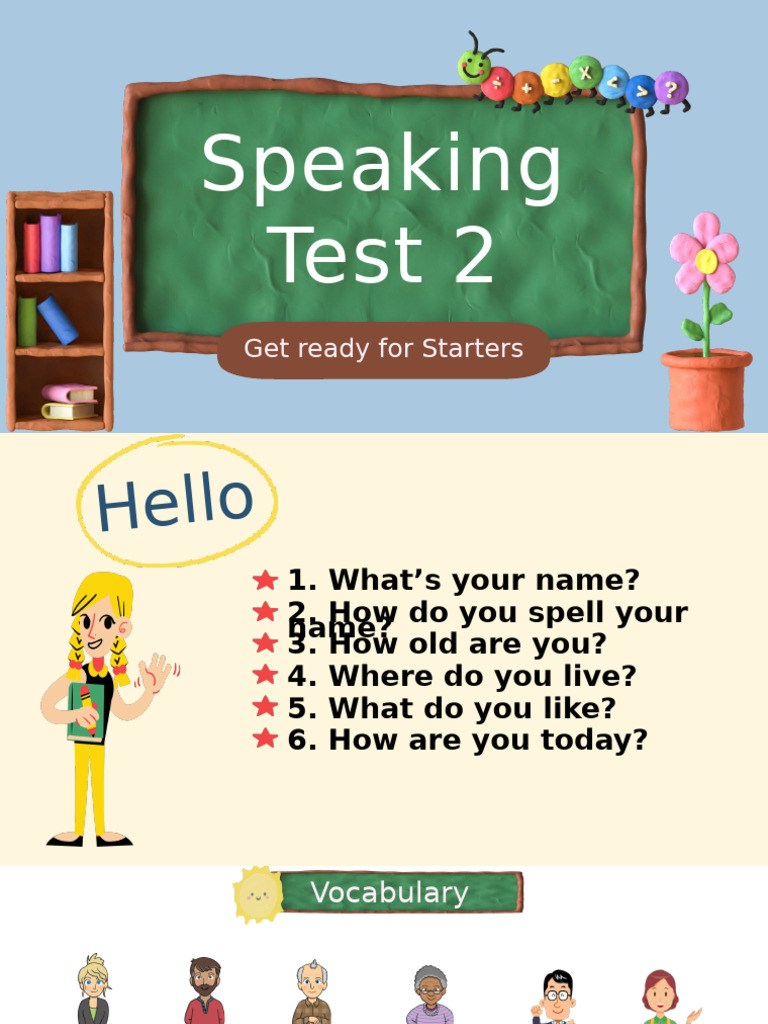 Get Ready for Starters: Speaking Test | PDF