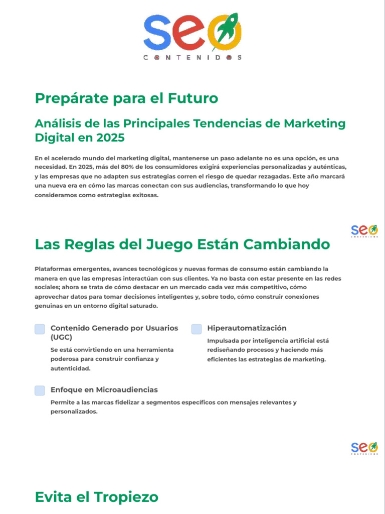 Tendencias de Marketing Digital 2025 | PDF | Inteligencia artificial ...