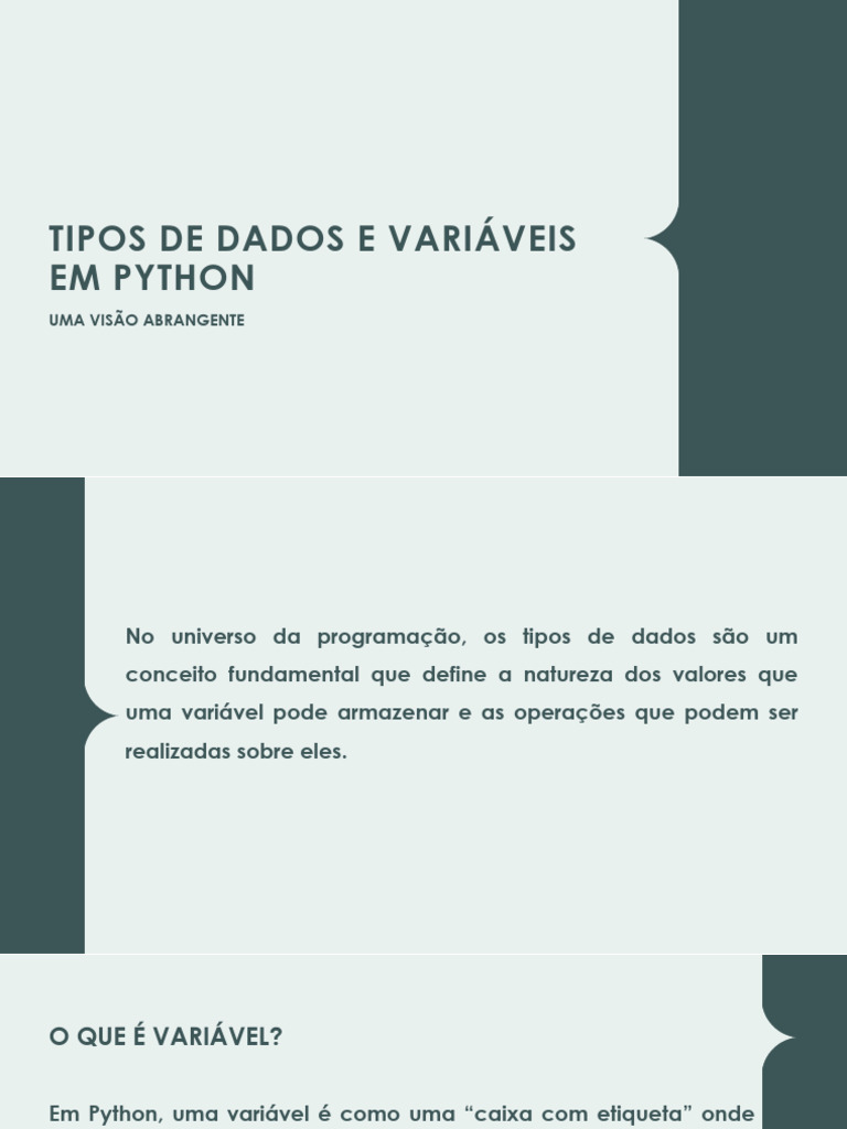 Tipos de Dados em Python | PDF | Python (linguagem de programação ...