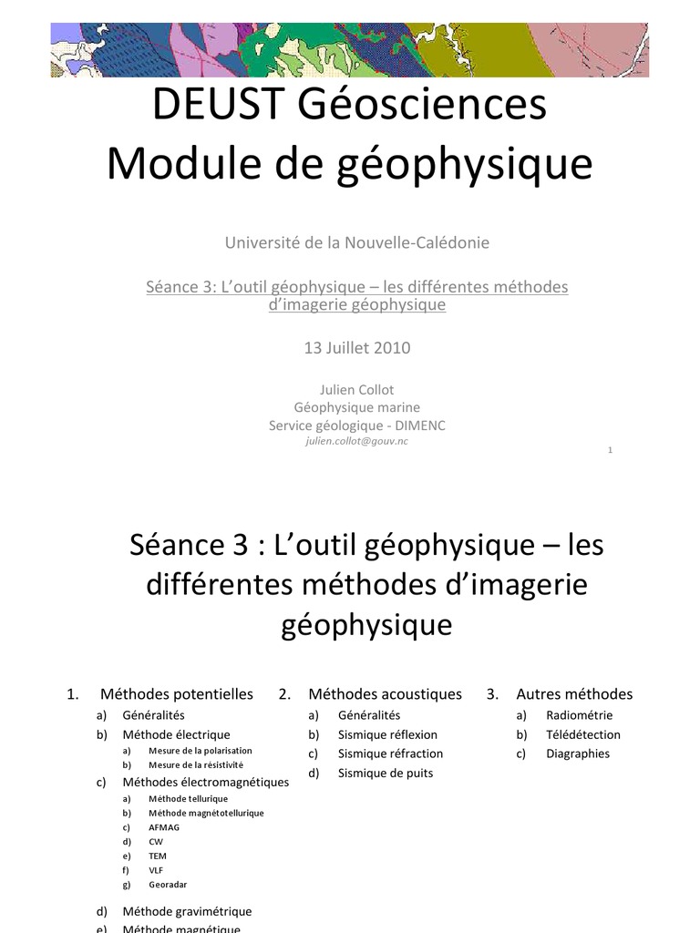 Méthodes d'imagerie géophysique | PDF | Prospection sismique | Champ ...