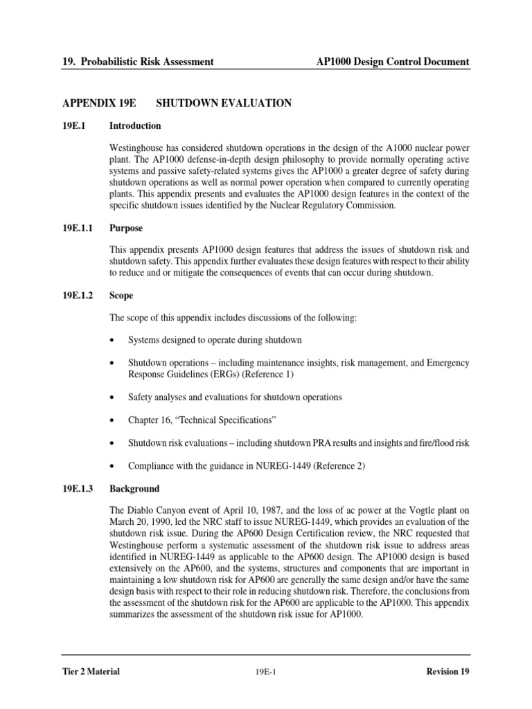 AP1000 Shutdown Safety Evaluation | PDF | Pump | Valve