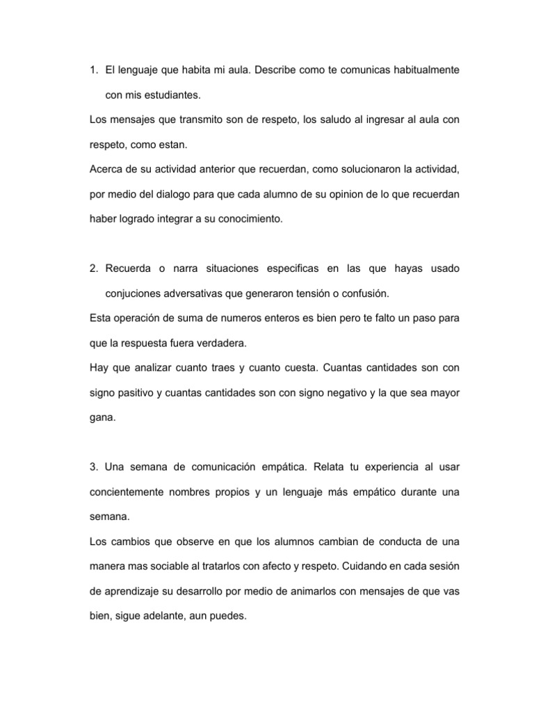 Comunicación Empática en el Aula | PDF