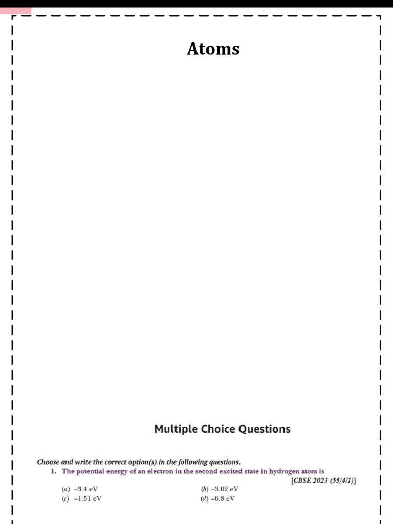 Atoms Hot Question | PDF