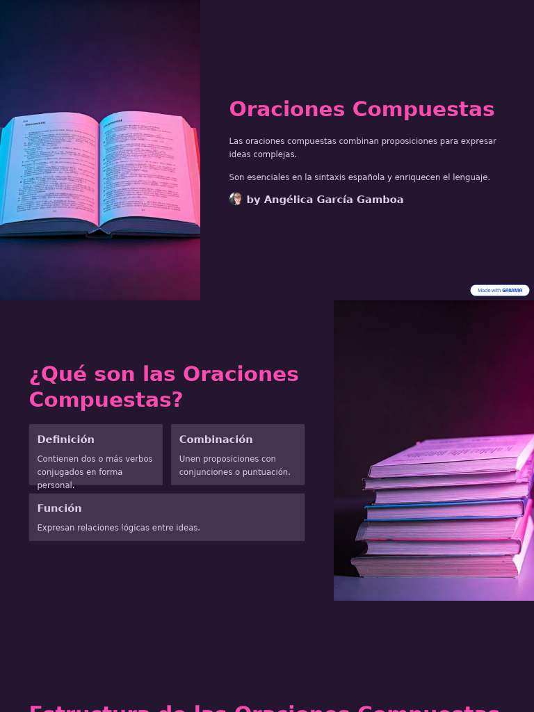 Tipos y Estructura de Oraciones Compuestas | PDF | Oración (Lingüística ...
