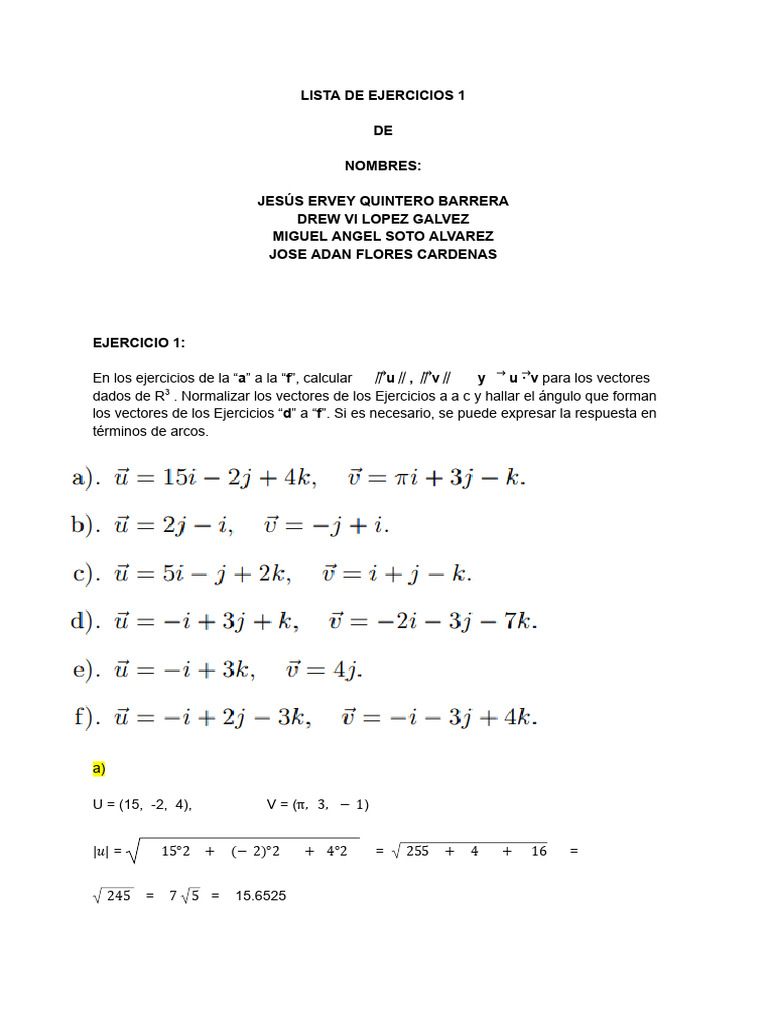 ! Lista de Ejercicios 1 Adsasdjas 0aod'sad Jhajd | PDF | Triángulo ...