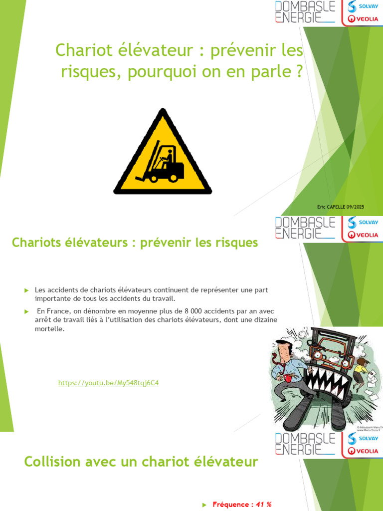 Prévention des risques chariots élévateurs | PDF | Chariot élévateur