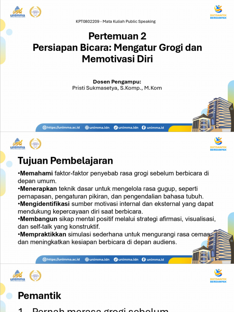 Atasi Grogi Sebelum Public Speaking | PDF