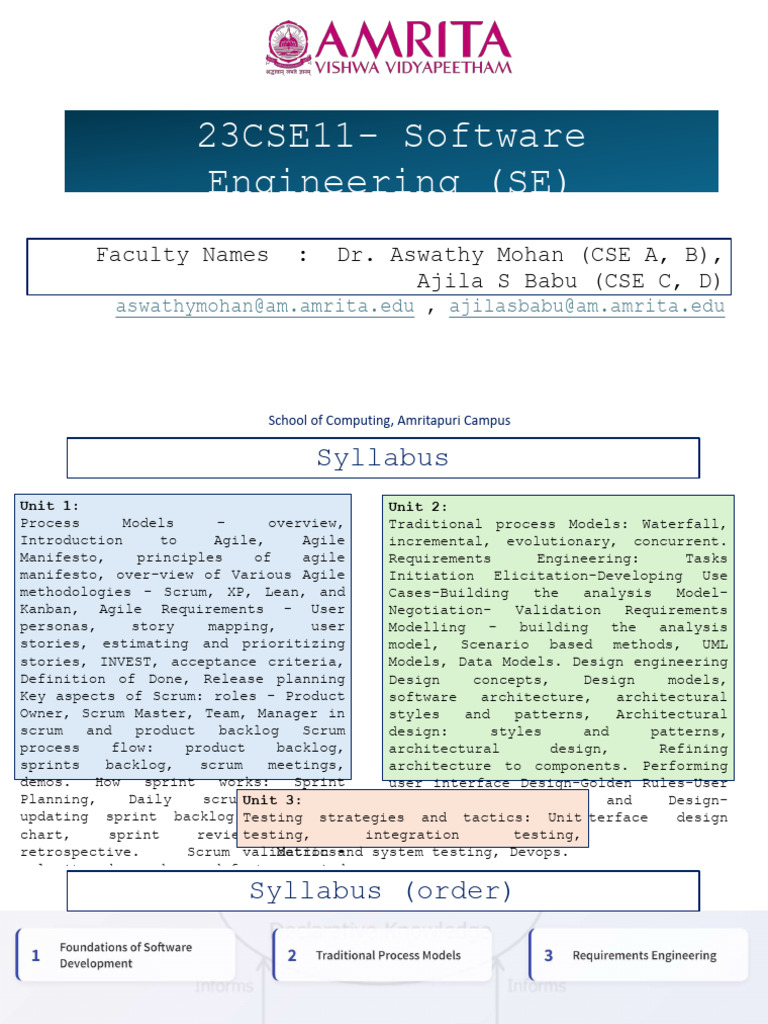 Software Engineering Course Syllabus | PDF | Scrum (Software ...