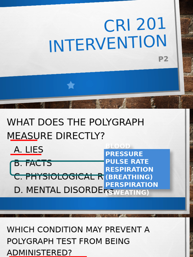 Understanding Polygraph Testing Basics | PDF | Polygraph | Question