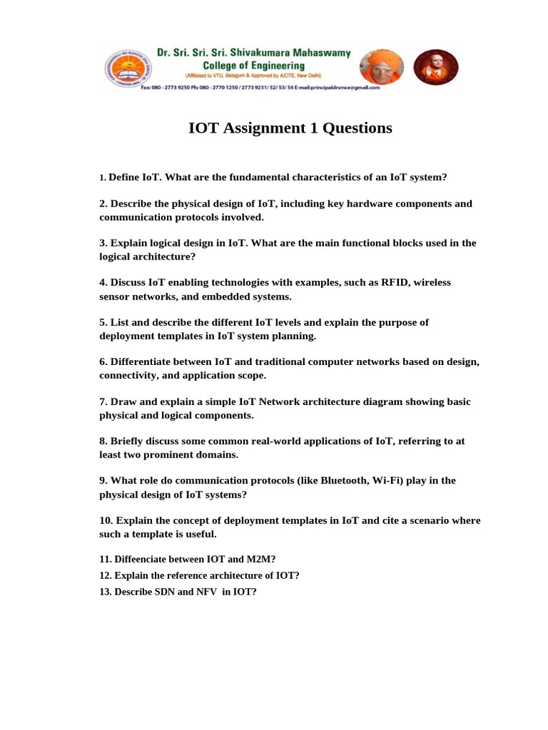 Assignment Format-1 (3) IOT | PDF