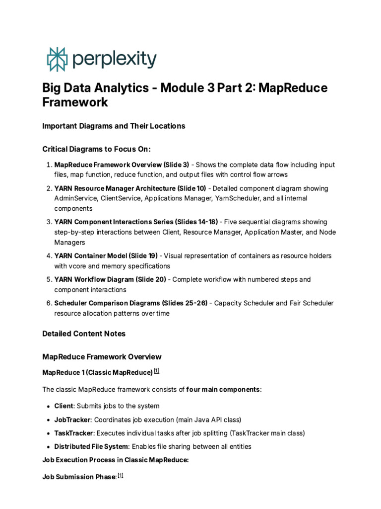 Classic MapReduce Framework Overview | PDF | Scheduling (Computing ...
