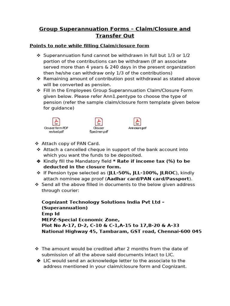 Superannuation Claim and Transfer Guide | PDF | Pension | Financial ...