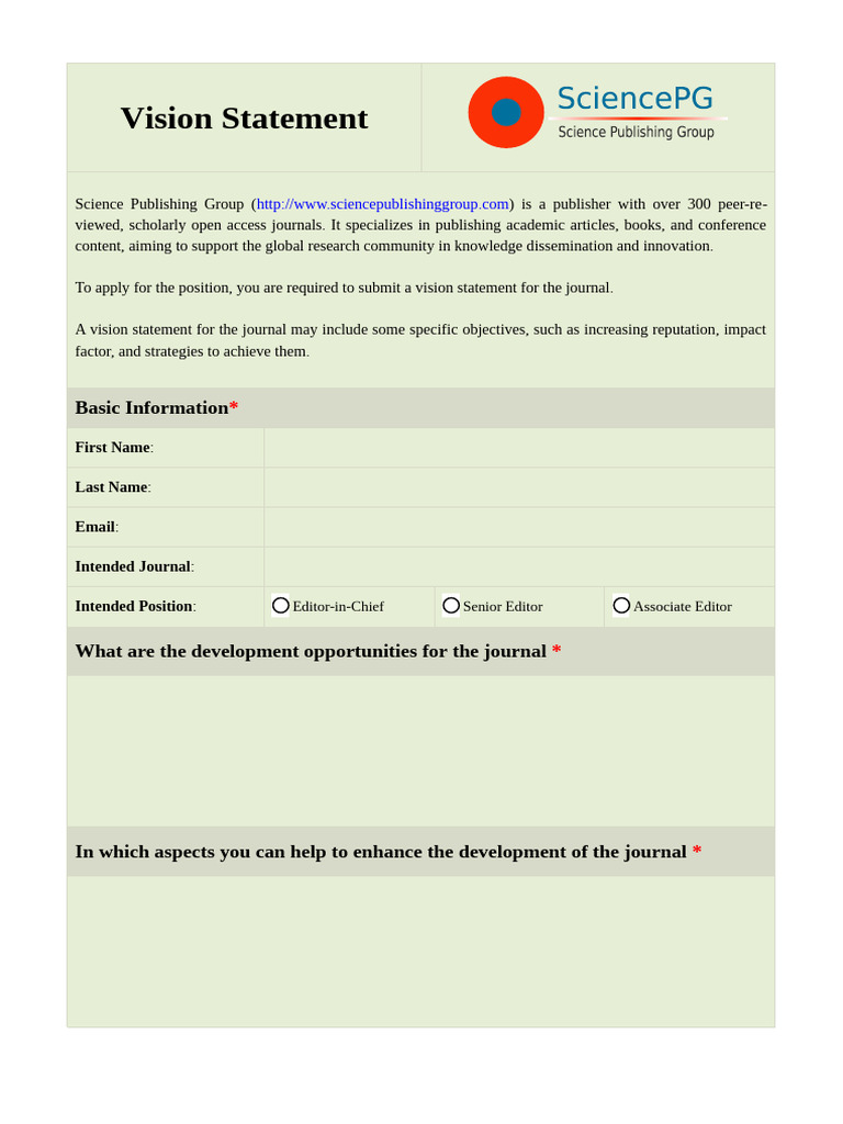 Vision Statement | PDF