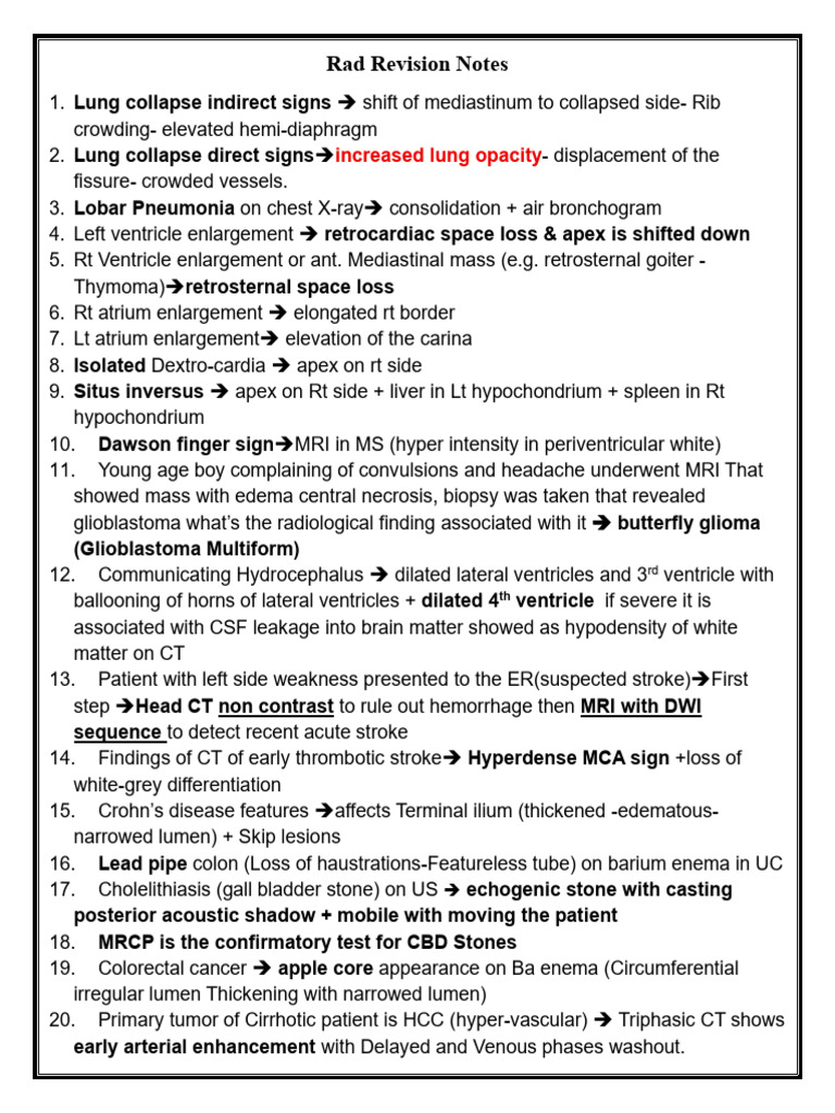 Rad Revision Final Edition | PDF | Kidney | Clinical Medicine