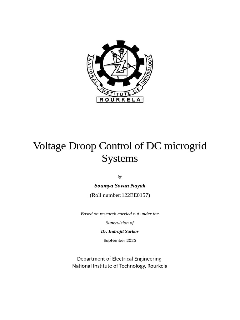 Voltage Droop Control in DC Microgrids | PDF | Direct Current ...