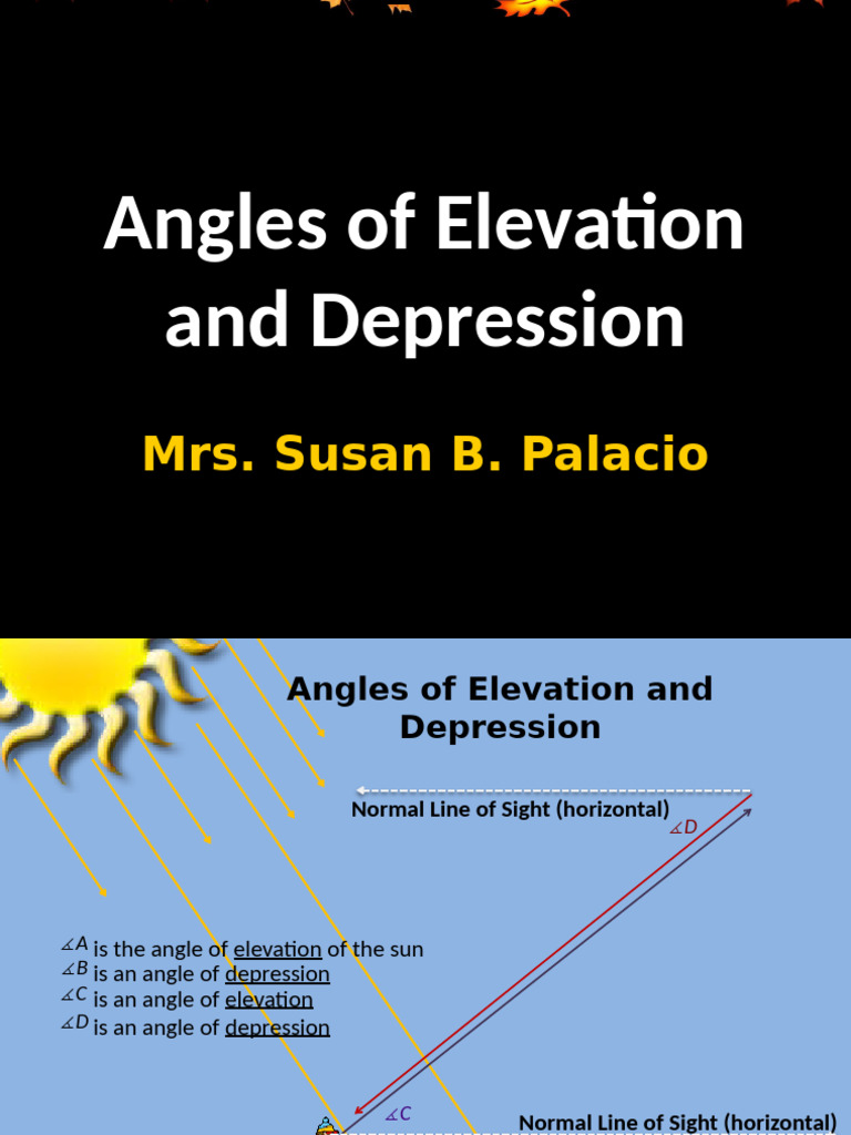 Angles of Elevation and Depression Explained | PDF | Triangle | Angle