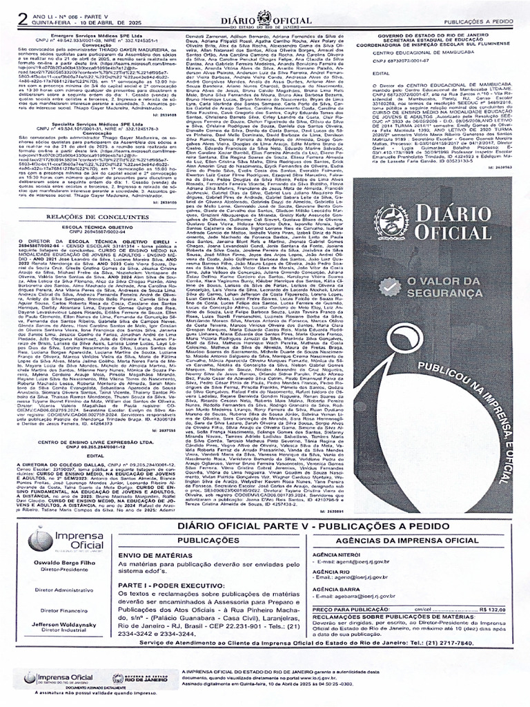 Publicação Diário Oficial - ATUAL | PDF