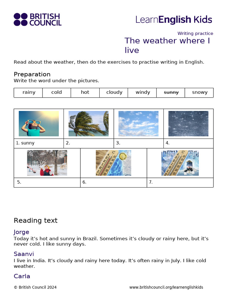 Weather Writing Practice for Kids | PDF | Chess Theory | Chess