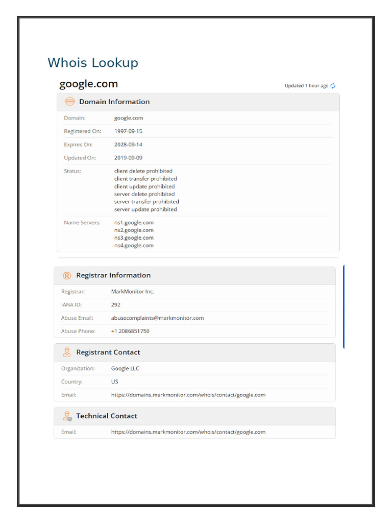 Whois Lookup | PDF