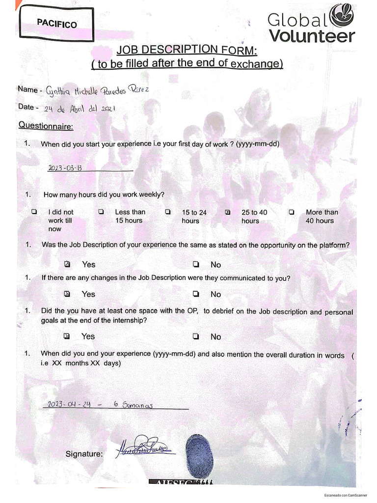 Jd Form Final Cynthia | PDF