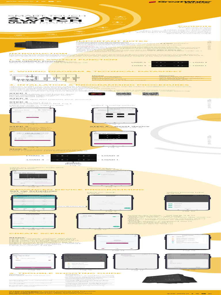 4 Gang Smart Switch Manual | PDF